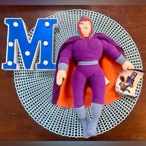 Marvel Comics X-MEN Villain MAGNETO Purple Plush Doll from 2003